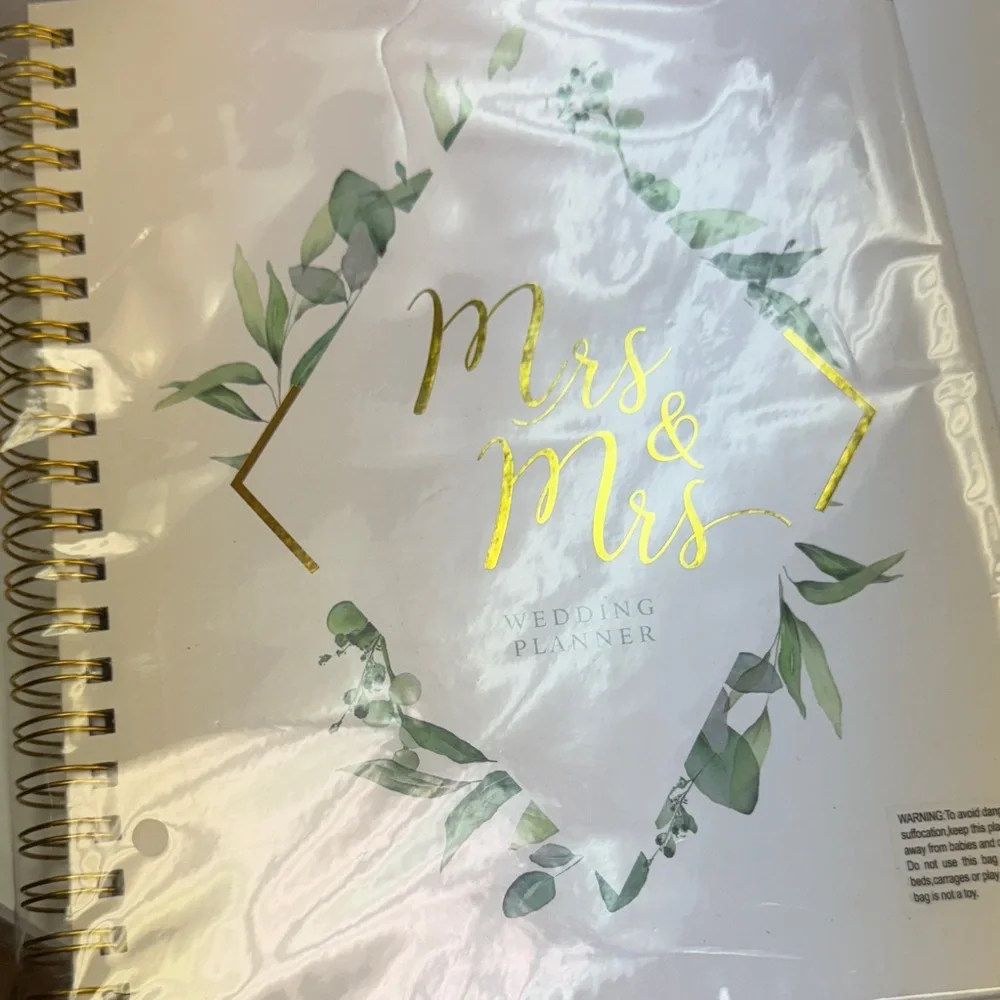 Mrs & Mrs Wedding Planner with Gold Accents
